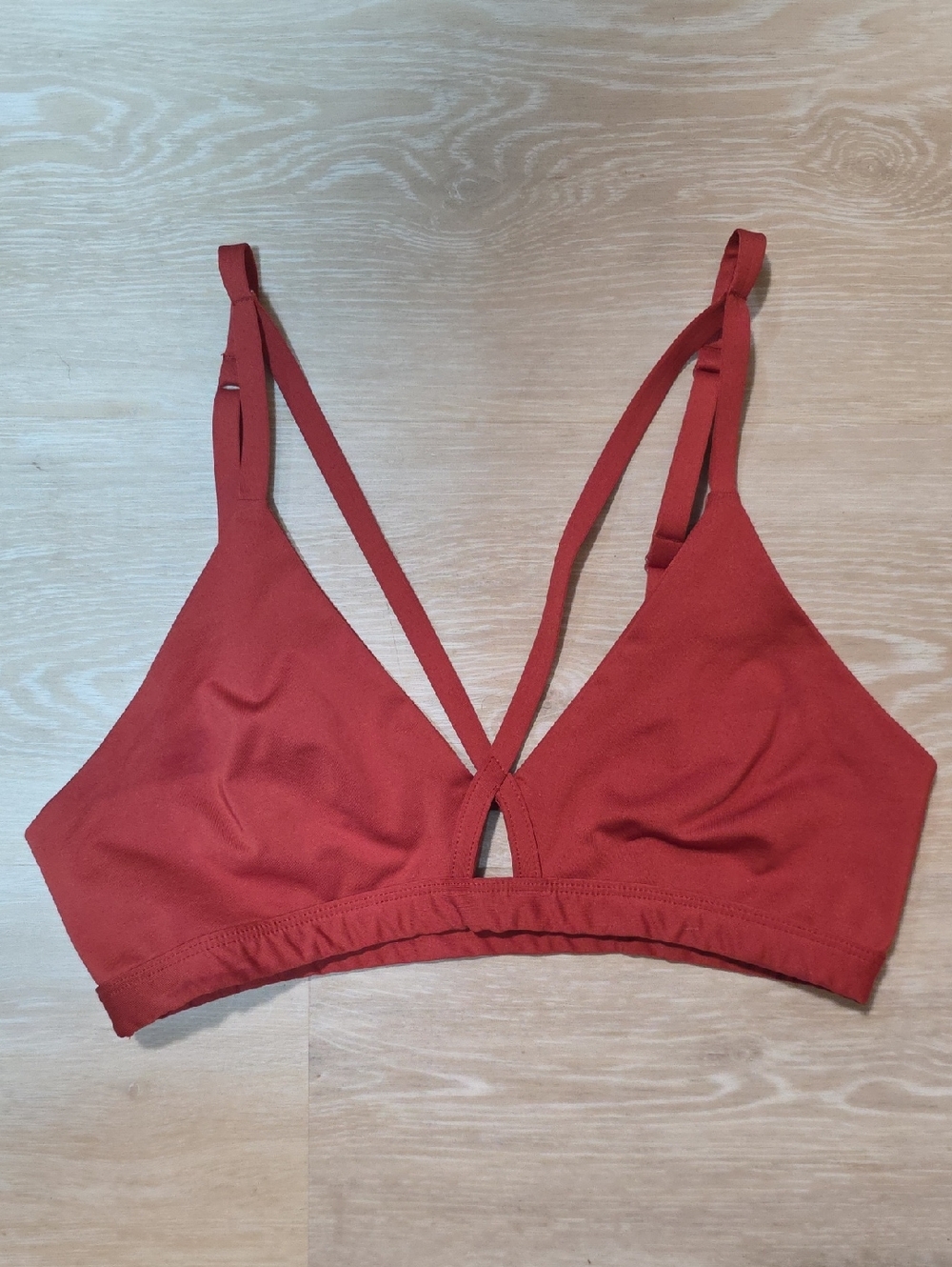 Halogen Rust Red Strappy Wireless Bralette